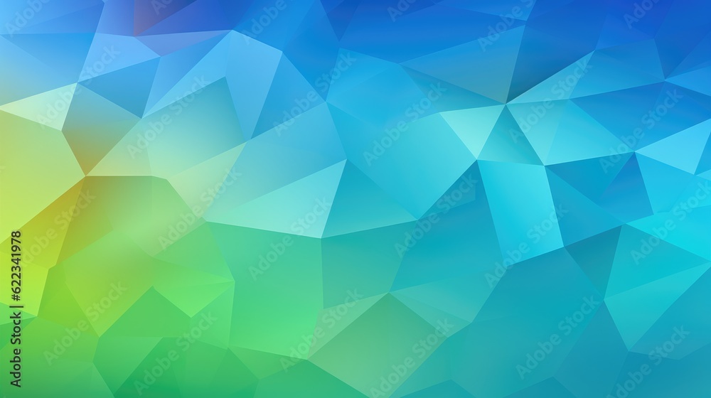 Geometric background, blue and green color, AI generated Image Geometric background, blue and green color, AI generated Image