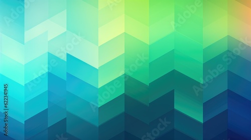 Geometric background, blue and green color, AI generated Image