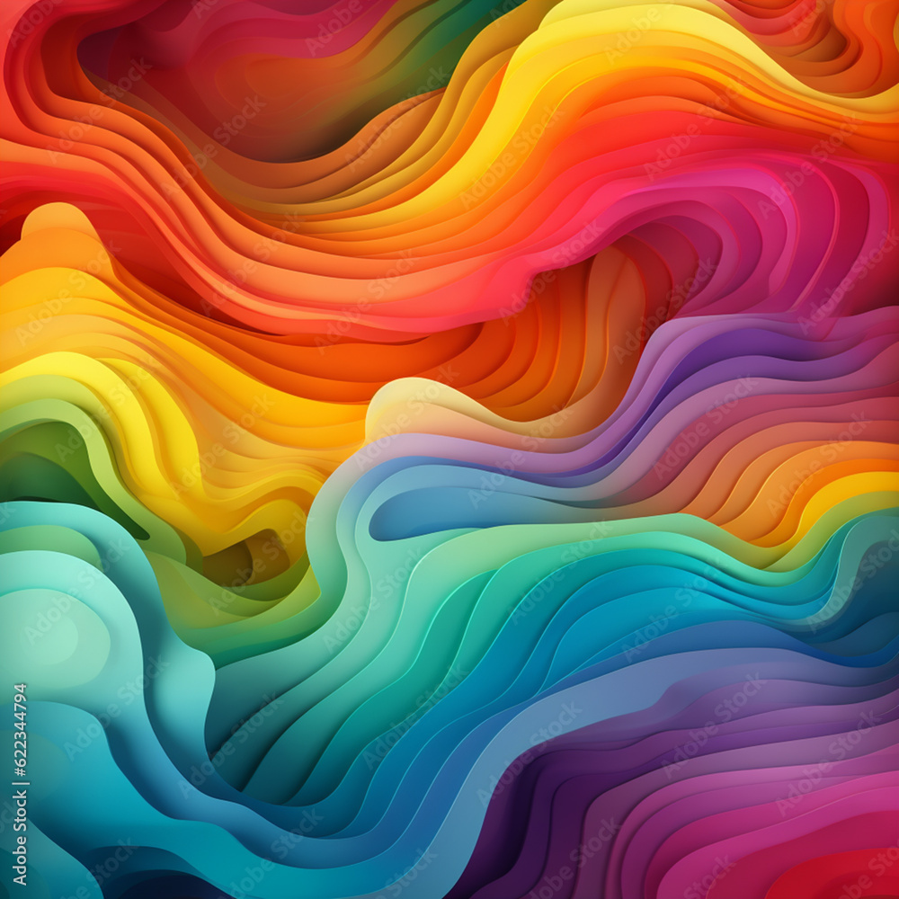 bright rainbow pattern background image