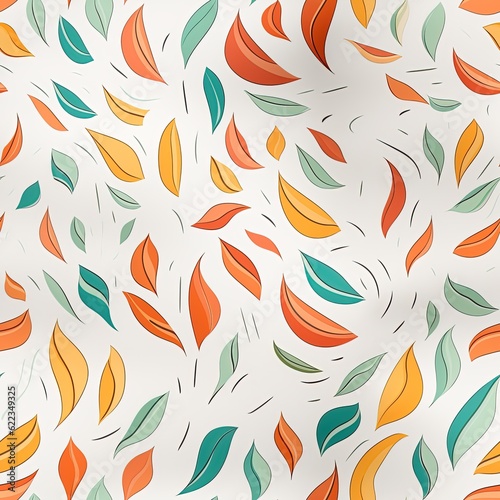 seamless pattern multicolored feathers on a white background
