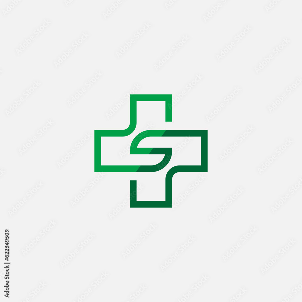 Letter S Medical Logo Vector EPS File Letter S Medical Logo Vector EPS File