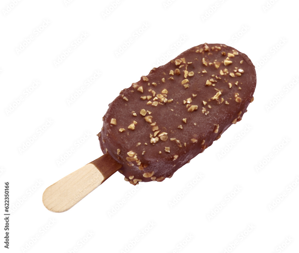 Delicious glazed ice cream bar isolated on white Delicious glazed ice cream bar isolated on white