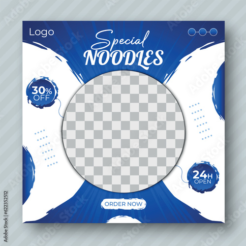 Noodles Social Media Post design Template For Your restaurant