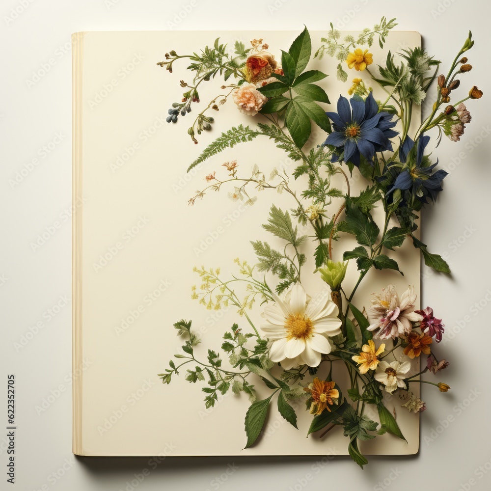 Obraz premium note book flower on top
