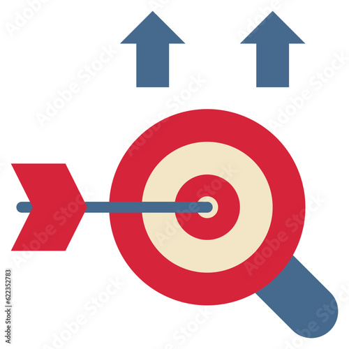 business target stragegy growth flat style