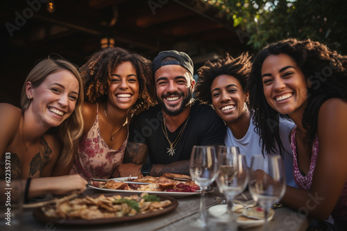 group of friends enjoying a party