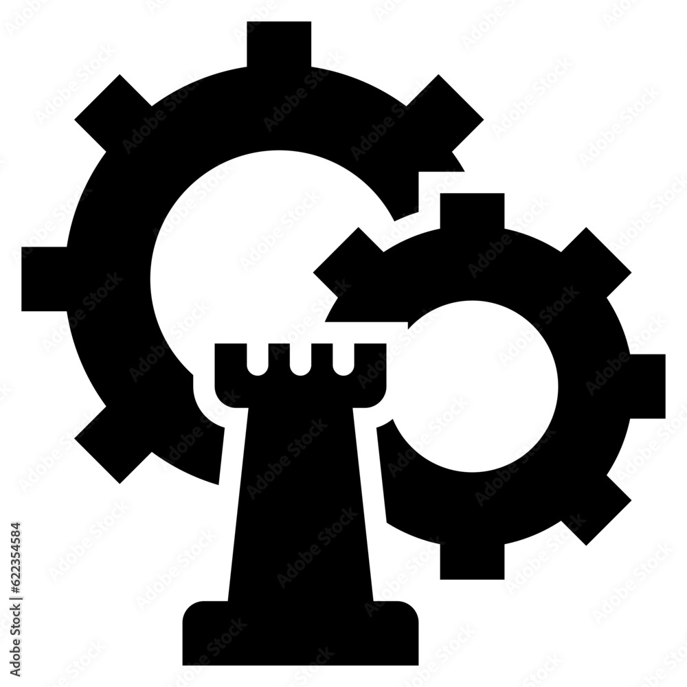 gear cog business strategy startup solid glyph gear cog business strategy startup solid glyph