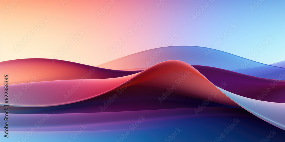 Chromatic Harmony: An Illustration with Ultra Smooth Colors Featuring a Blue and Red Gradient
