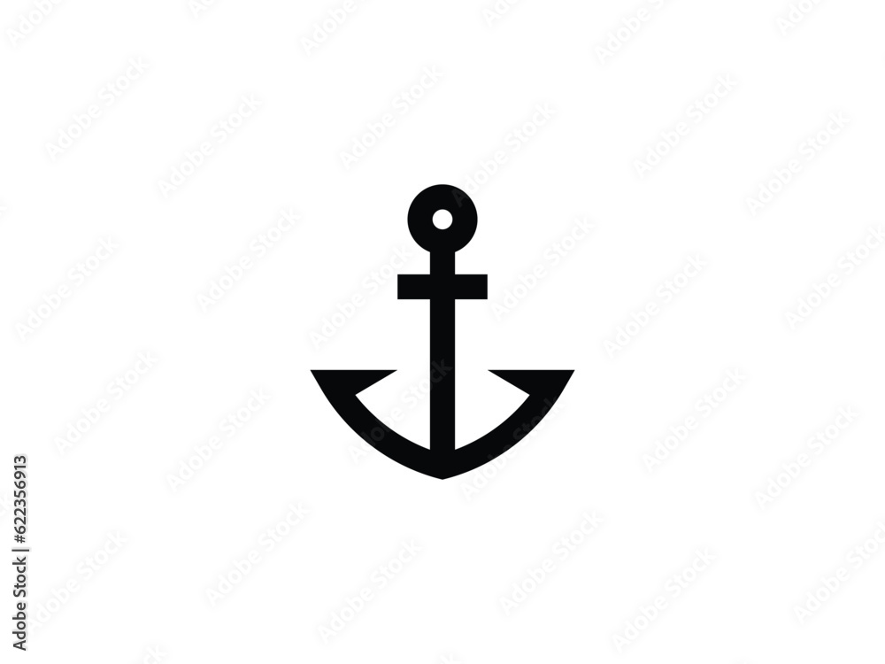 black and white simple and clean anchor logo design black and white simple and clean anchor logo design