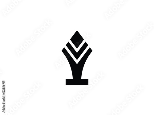 spear arrowhead hunter logo design
