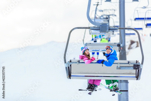 Konstfotografi Sports people on a lift