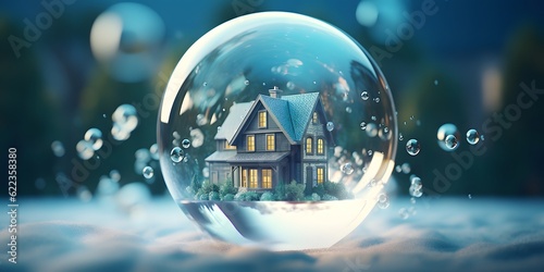 Real estate market bubble. Housing  subprime mortgage crisis of home loans