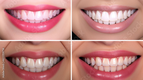 picture of a person showing teeth in the dental shop for use in advertising