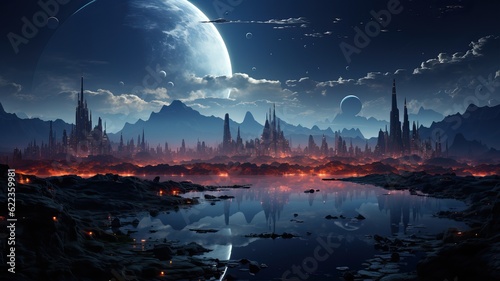 Dystopic alien city, genera...