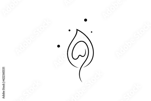 Peacock feather abstract logo design