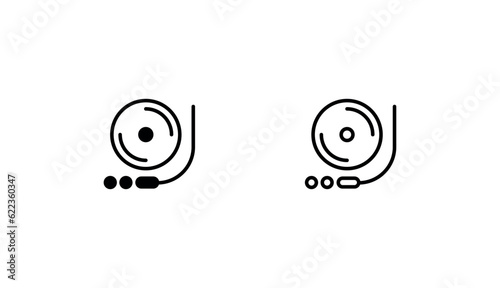 Vinyl icon design with white background stock illustration