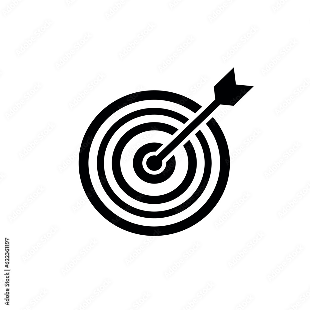 Icon target set on white background