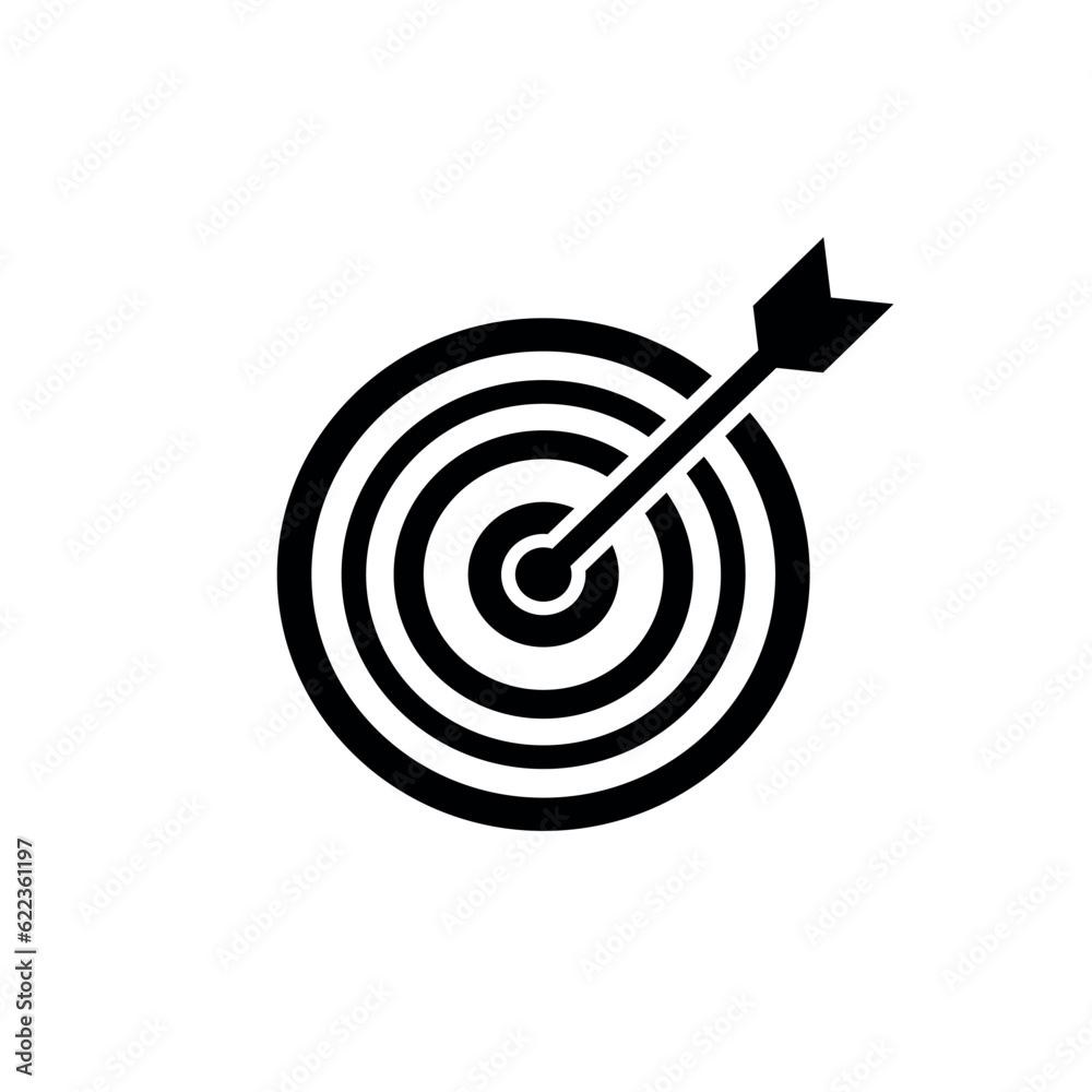 Icon target set on white background Icon target set on white background