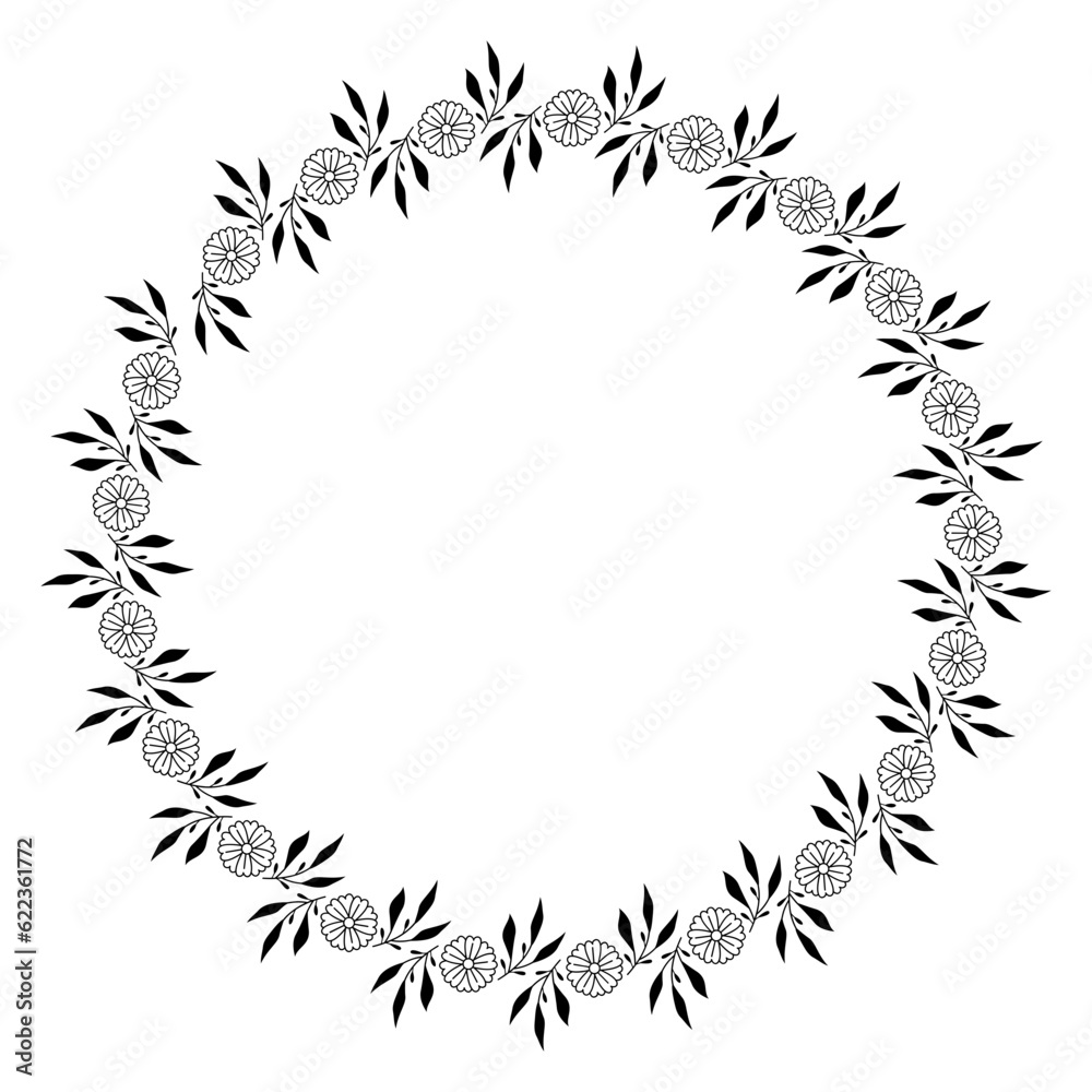 Circle Frame Flowers
