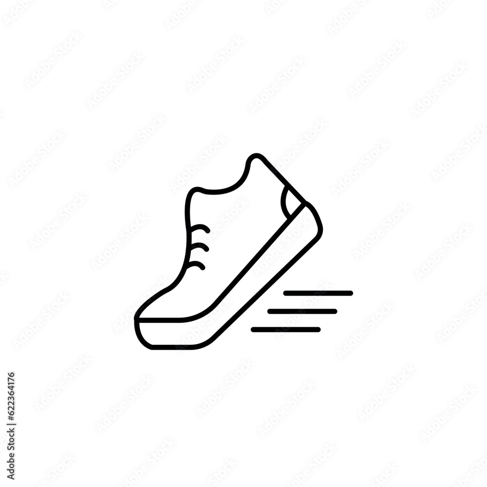 Shoe, Running icon vector
