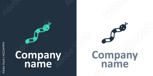 Logotype Snake icon isolated on white background. Logo design template element. Vector