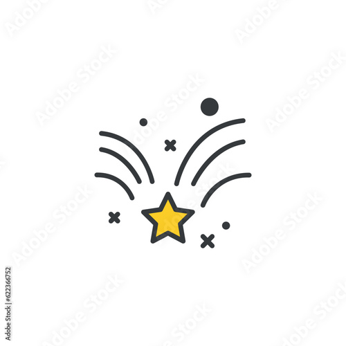 Fireworks icon design with white background stock illustration