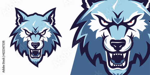 Illustration of Minimalist Wolf Logo: Perfect for Sport and E-Sport Teams