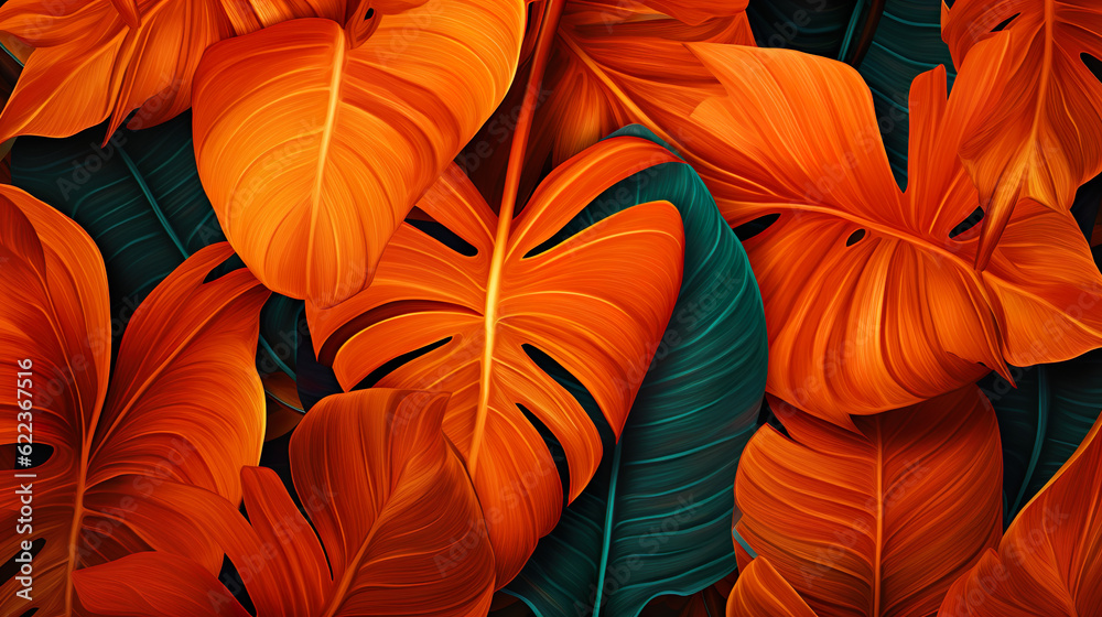 Palm leaves, graphics, wallpaper, flat illustration, ai generated Palm leaves, graphics, wallpaper, flat illustration, ai generated