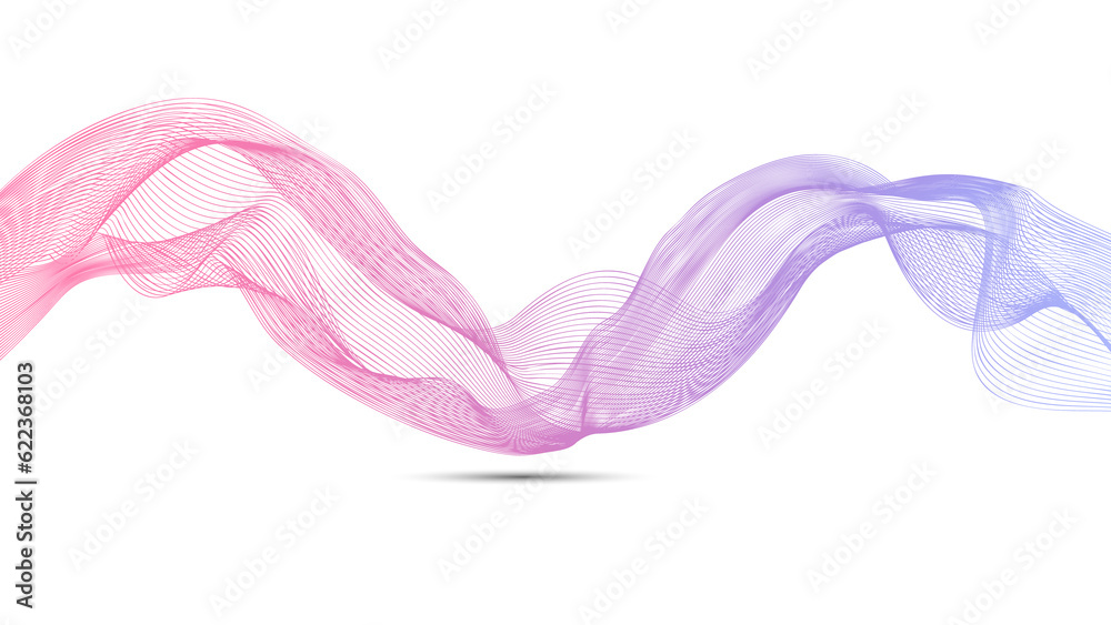 Fototapeta premium background design with pink and blue stripes horizontal vector template for banner