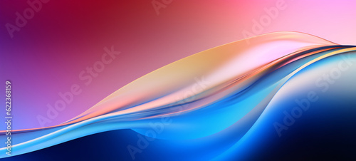 Future technology blue purple background, gradient curve line material