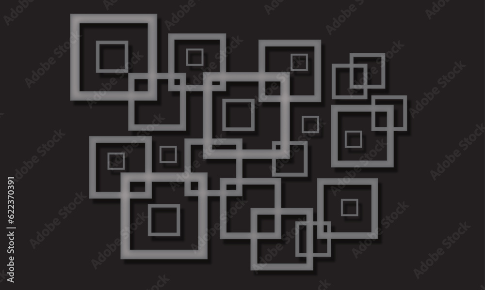 abstract background with squares pattern and black with gray seamless design with gray and black decoration with gray icon geomatric shape and gray maze design vector with black and gray background