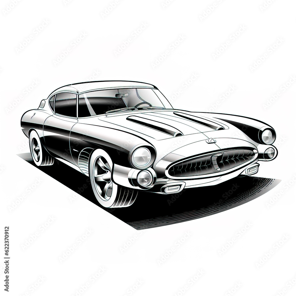 Vintage car illustration