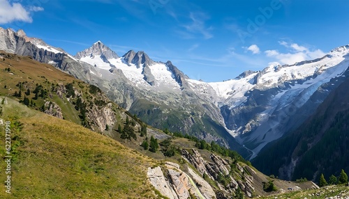 The best view of Via Val Veny Courmayeur Vall  ed Aoste Italy