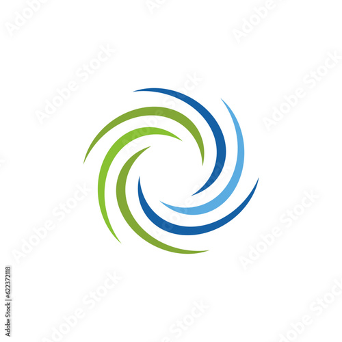 Circle spin round abstract business logo vector image

