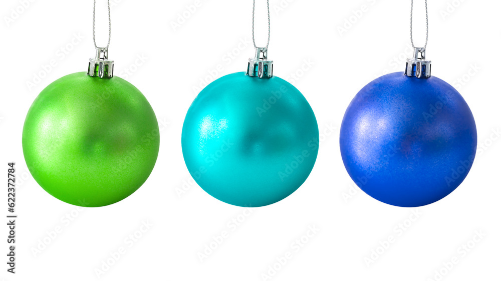 Obraz premium Set of Christmas balls isolate on white background