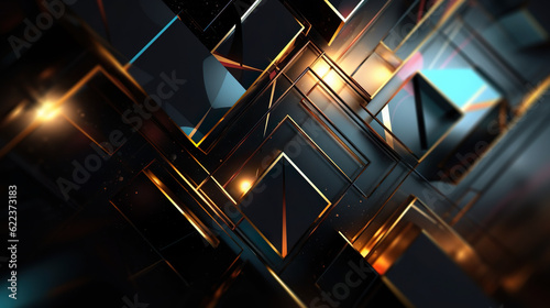 Fondo abstracto 3d geométrico . Generado por Ia.