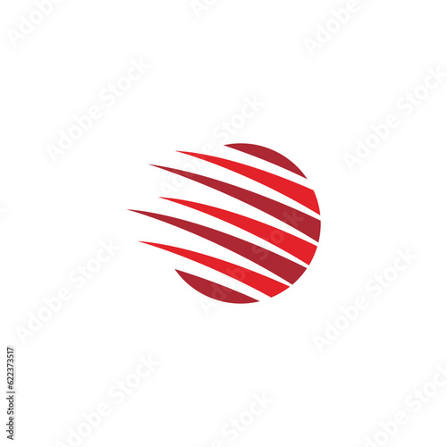Round orbit technology business logo vector image