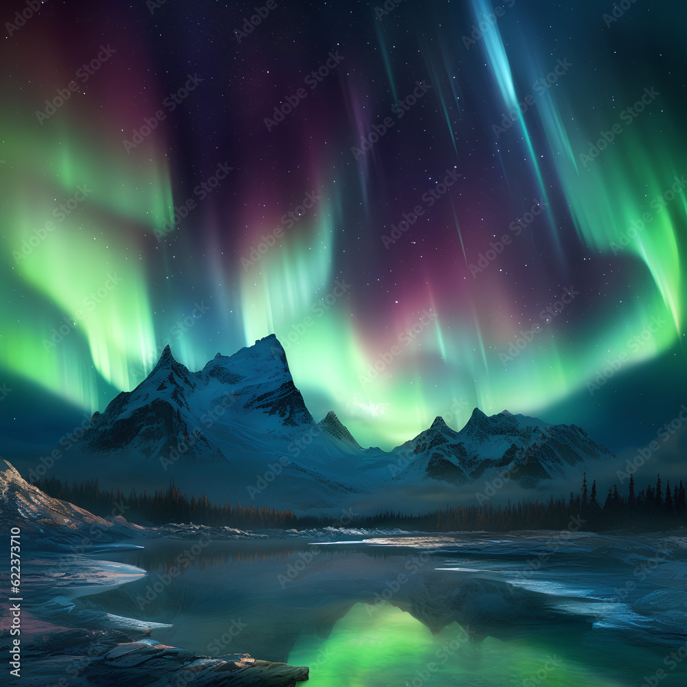 The beauty of the aurora borealis