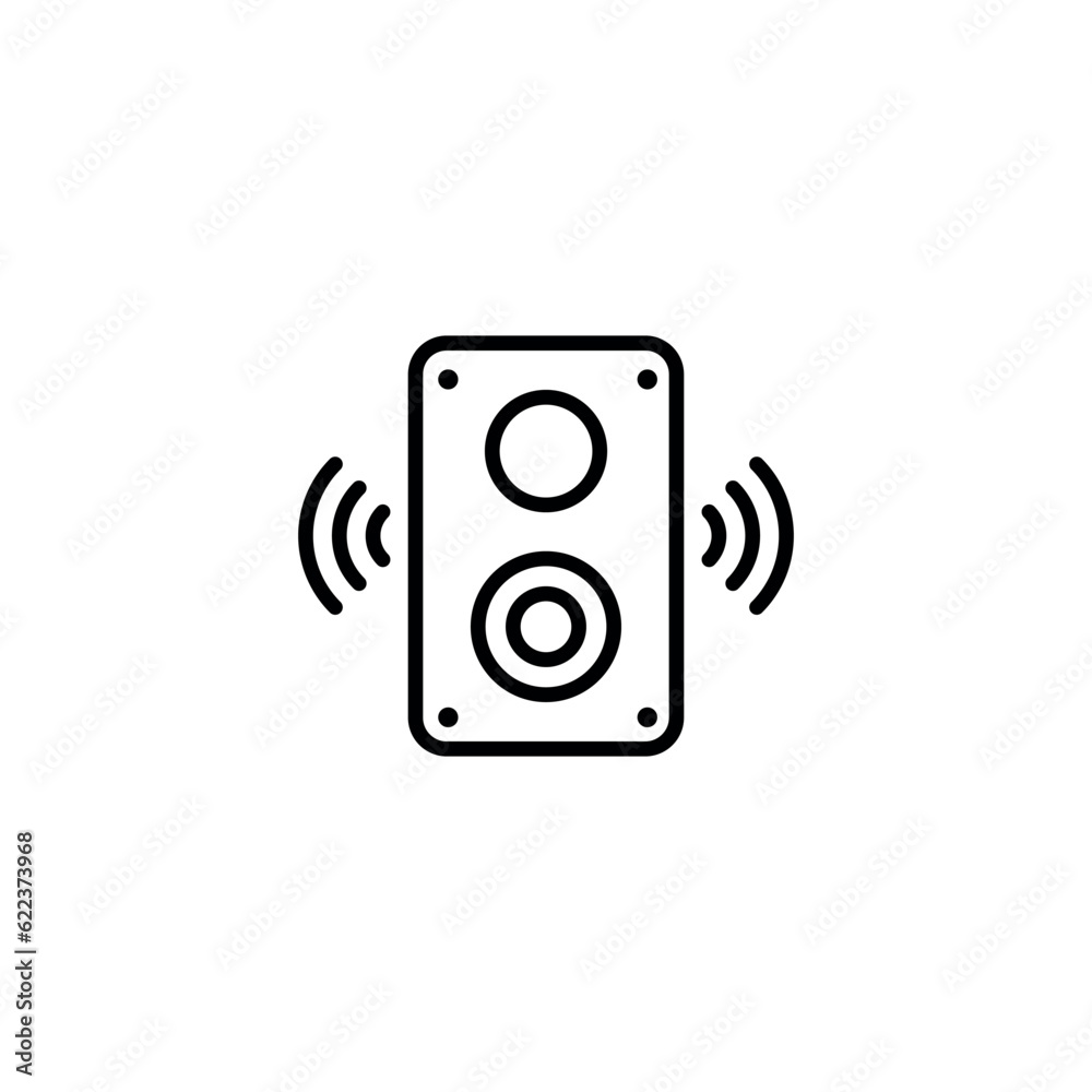 Speaker icon design with white background stock illustration Speaker icon design with white background stock illustration
