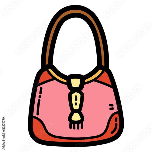 hobo bag filled outline icon style