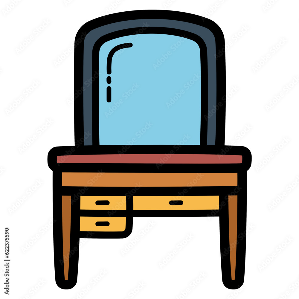 dressing table filled outline icon style dressing table filled outline icon style