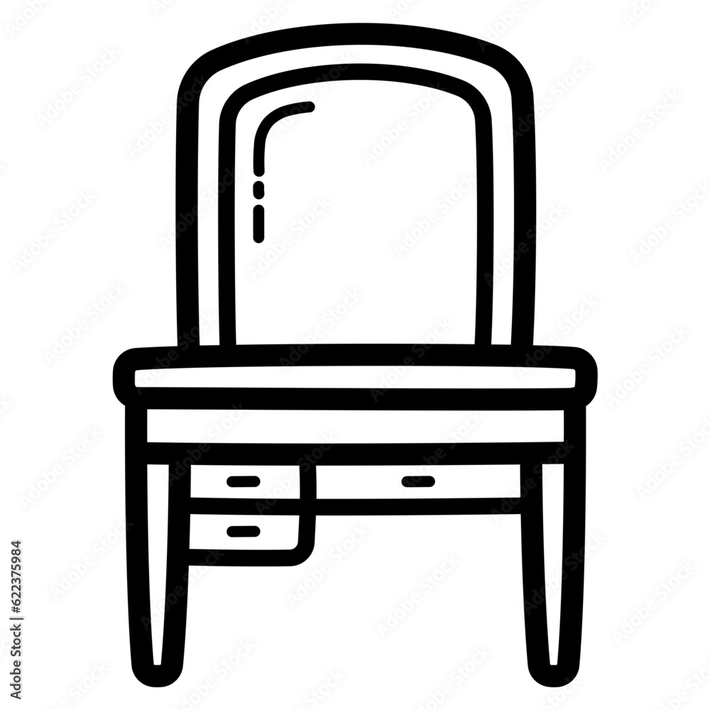 dressing table line icon style dressing table line icon style