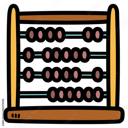 abacus filled outline icon style