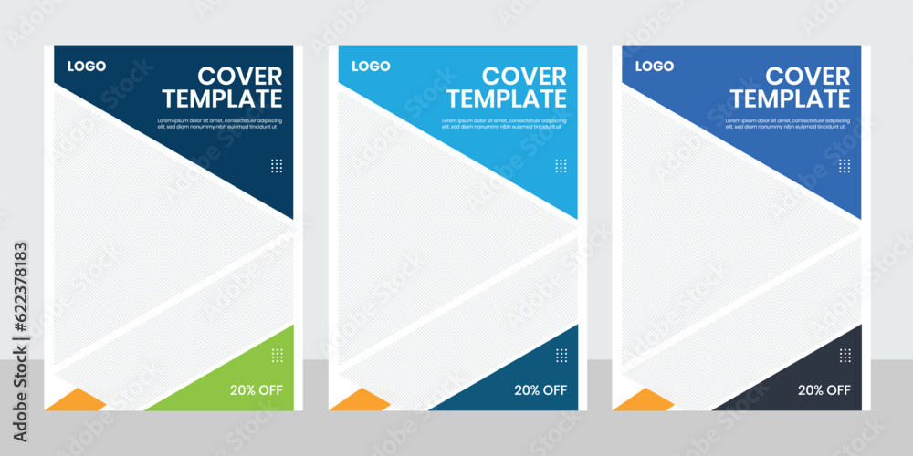 Brochure annual report a4 cover page template layout, corporate business poster, booklet, or catalog layout, geometric shape vector prospectus background design