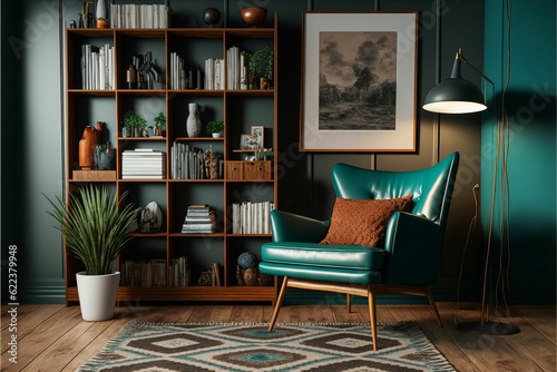 AI generated illustration of a stylish interior of a living room © Caner Bilir/Wirestock Creators