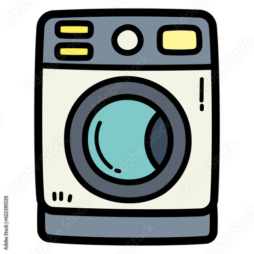 washing machine filled outline icon style