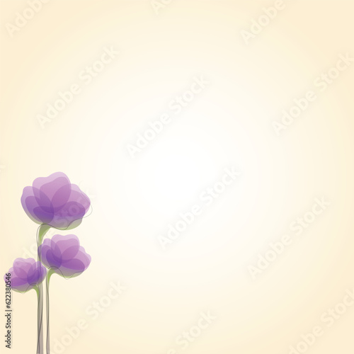 Vector frame of flowers. Vintage floral elements Isolated botanical illustration for a postcard.
