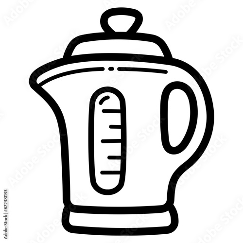 kettle line icon style
