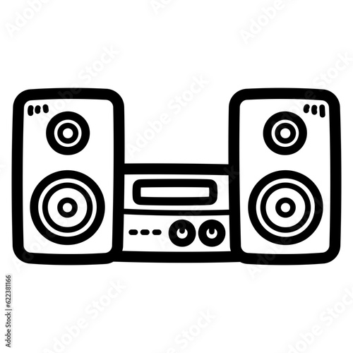 stereo line icon style