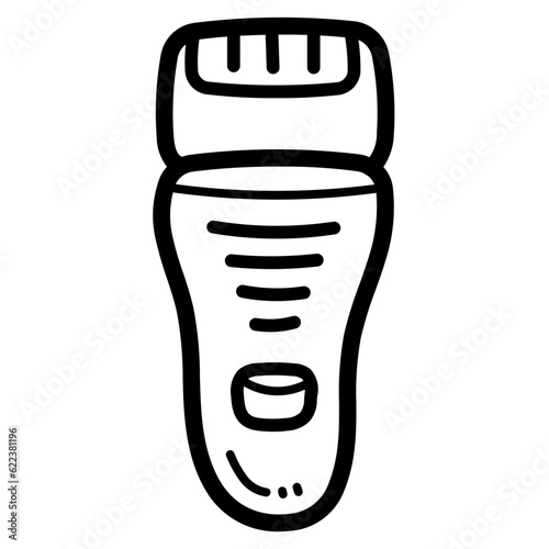 shaver line icon style